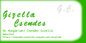 gizella csendes business card